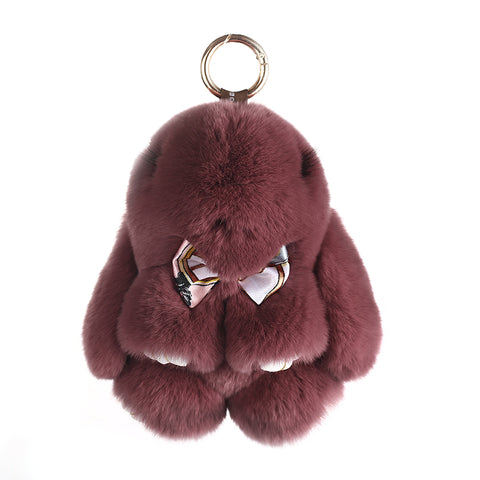 Rabbit Fur Stuffed Key Chain