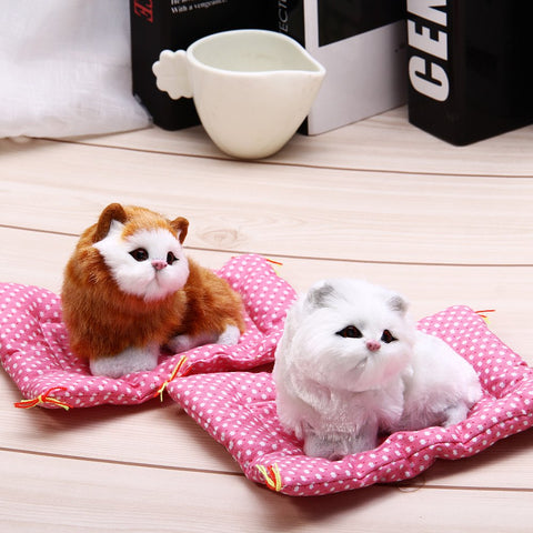 Stuffed Sleeping Cats Toy with Sound