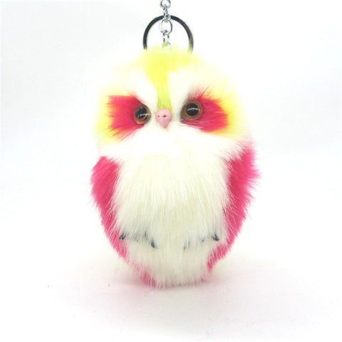 Fluffy Owl Keychain