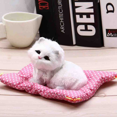 Stuffed Sleeping Cats Toy with Sound